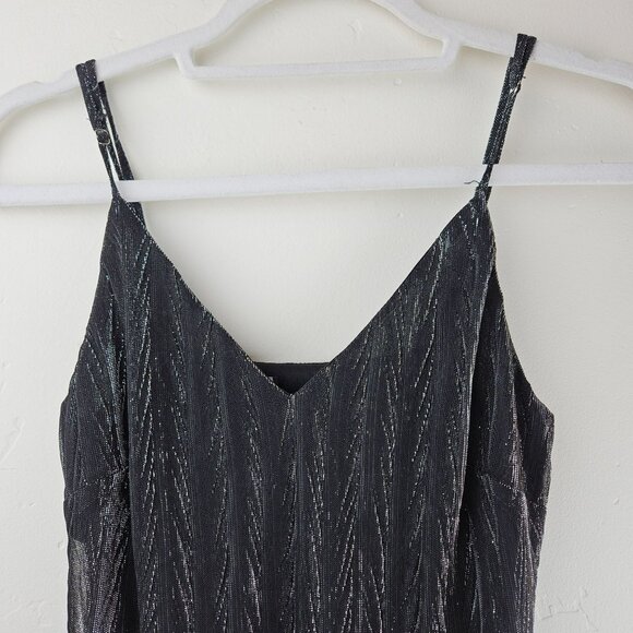 LULUS Maxi Dress Womens XS Black Silver Sexy Stretchy Comfortable Formal Party - Picture 3 of 16